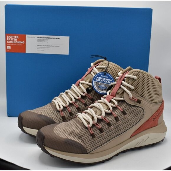 Columbia Womens 11 Trailstorm Omni-Tech Mid Oxford Tan Waterproof Hiking Boots - Picture 9 of 14